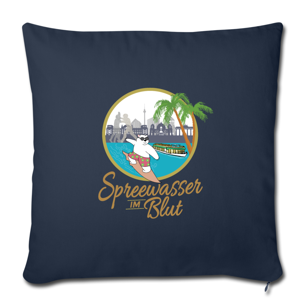 Spreewasser im Blut - Sofakissen mit Füllung (45 x 45 cm) - Navy