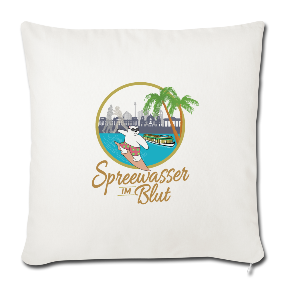 Spreewasser im Blut - Sofakissen mit Füllung (45 x 45 cm) - Naturweiß