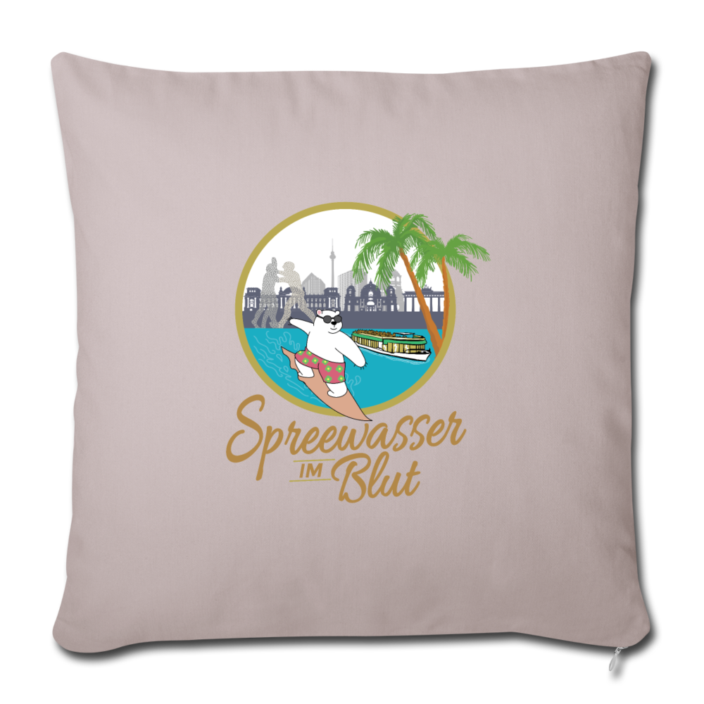 Spreewasser im Blut - Sofakissen mit Füllung (45 x 45 cm) - helles Taupe