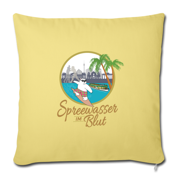 Spreewasser im Blut - Sofakissen mit Füllung (45 x 45 cm) - Hellgelb