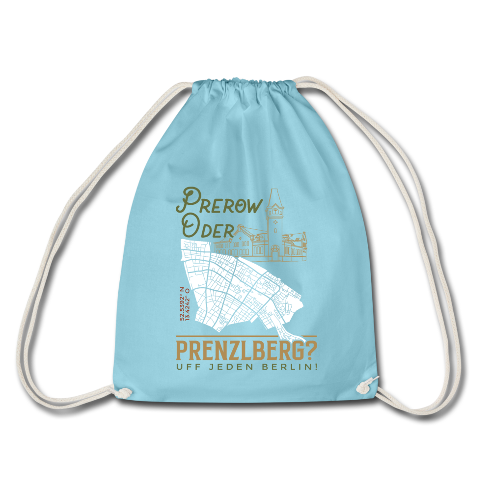 Prerow oder Prenzlberg - Turnbeutel - Aqua