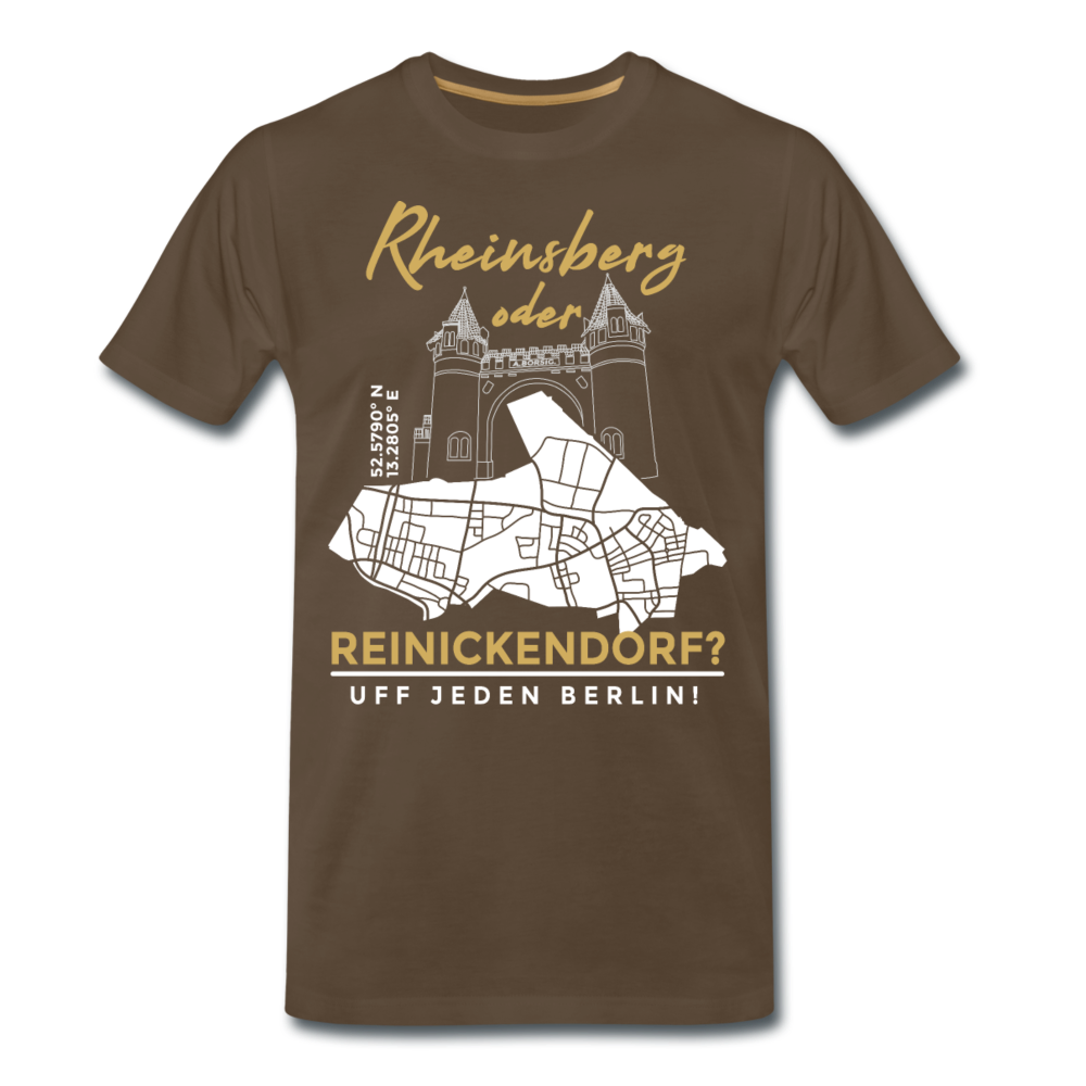 Rheinsberg Oder Reinickendorf - Männer Premium T-Shirt - Edelbraun