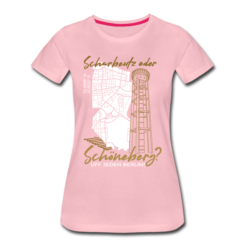 Scharbeutz oder Schöneberg - Frauen Premium T-Shirt - Hellrosa