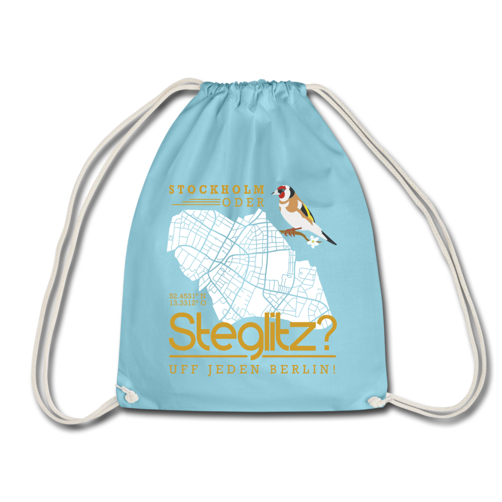 Stockholm oder Steglitz - Turnbeutel - Aqua