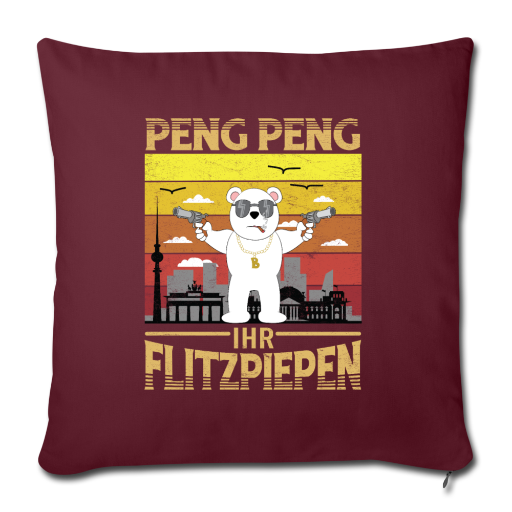 Peng Peng - Sofakissen mit Füllung (45 x 45 cm) - Burgunderrot