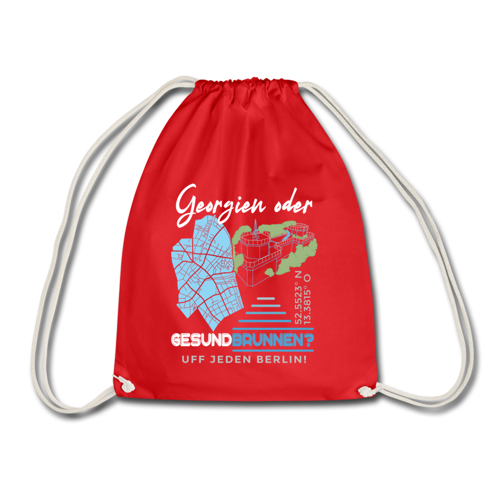 Georgien oder Gesundbrunnen - Turnbeutel - Rot
