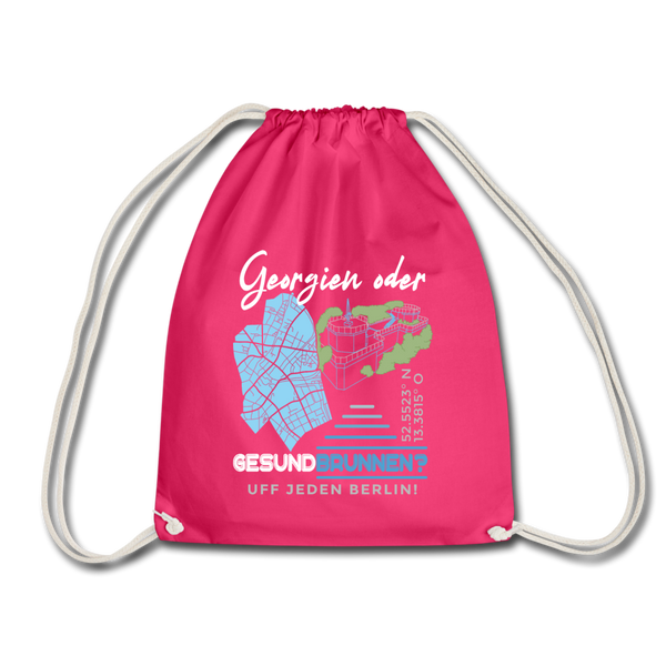 Georgien oder Gesundbrunnen - Turnbeutel - Fuchsia