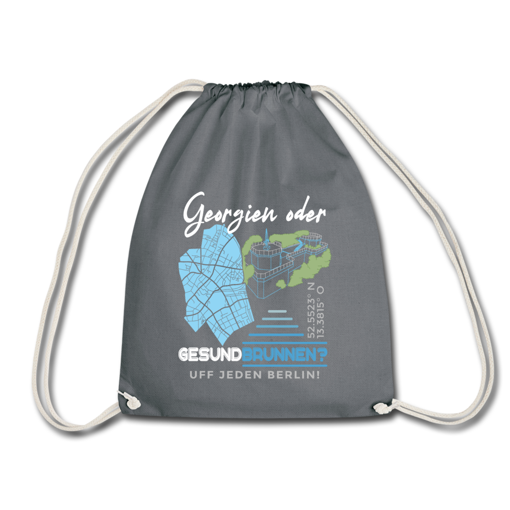 Georgien oder Gesundbrunnen - Turnbeutel - Grau