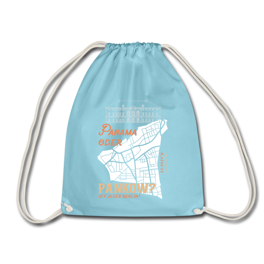 Panama oder Pankow - Turnbeutel - Aqua