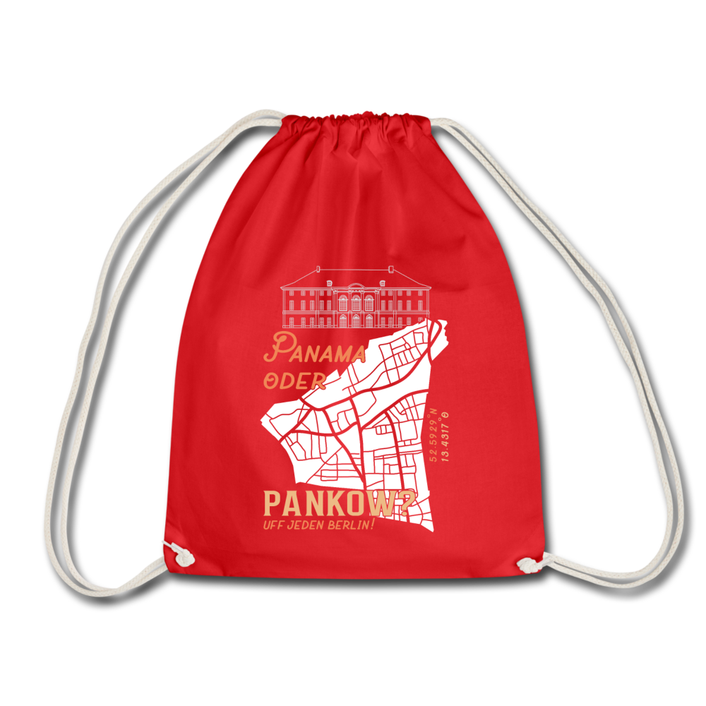 Panama oder Pankow - Turnbeutel - Rot