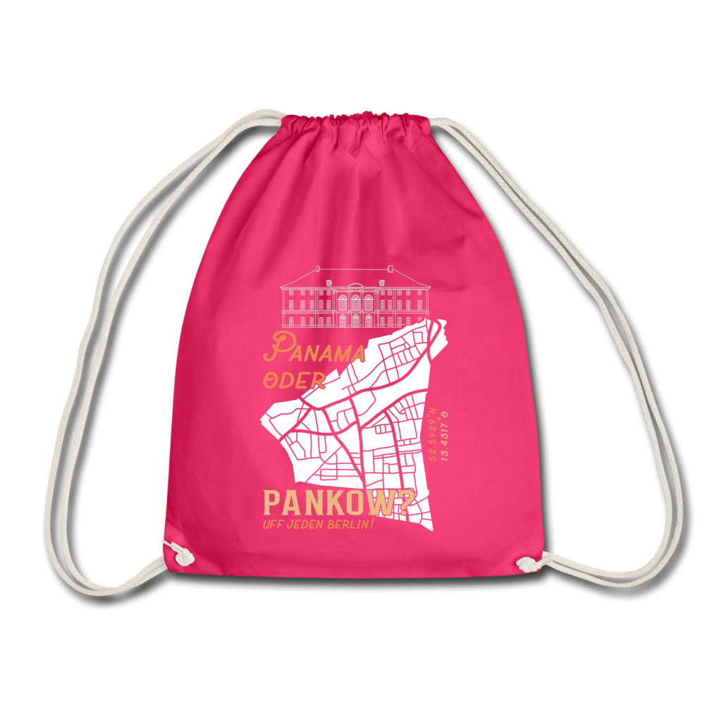 Panama oder Pankow - Turnbeutel - Fuchsia