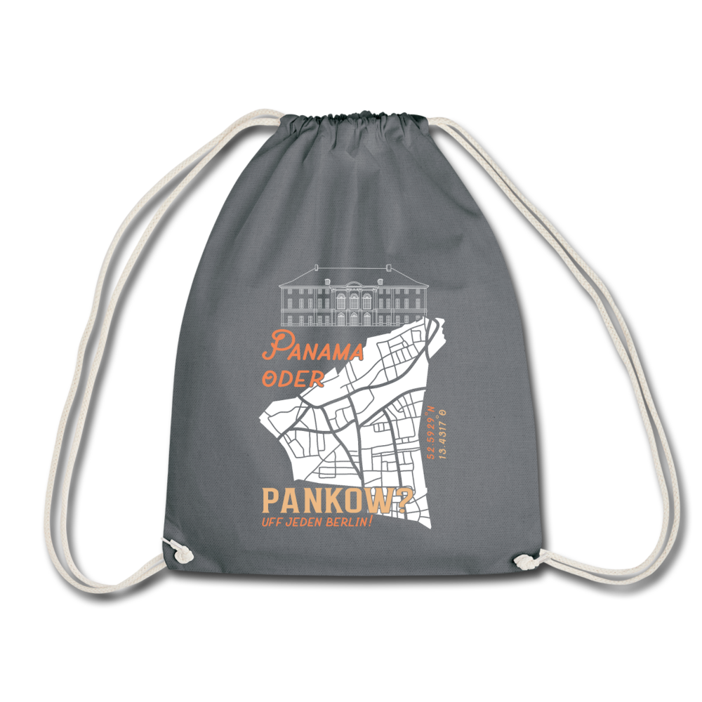 Panama oder Pankow - Turnbeutel - Grau
