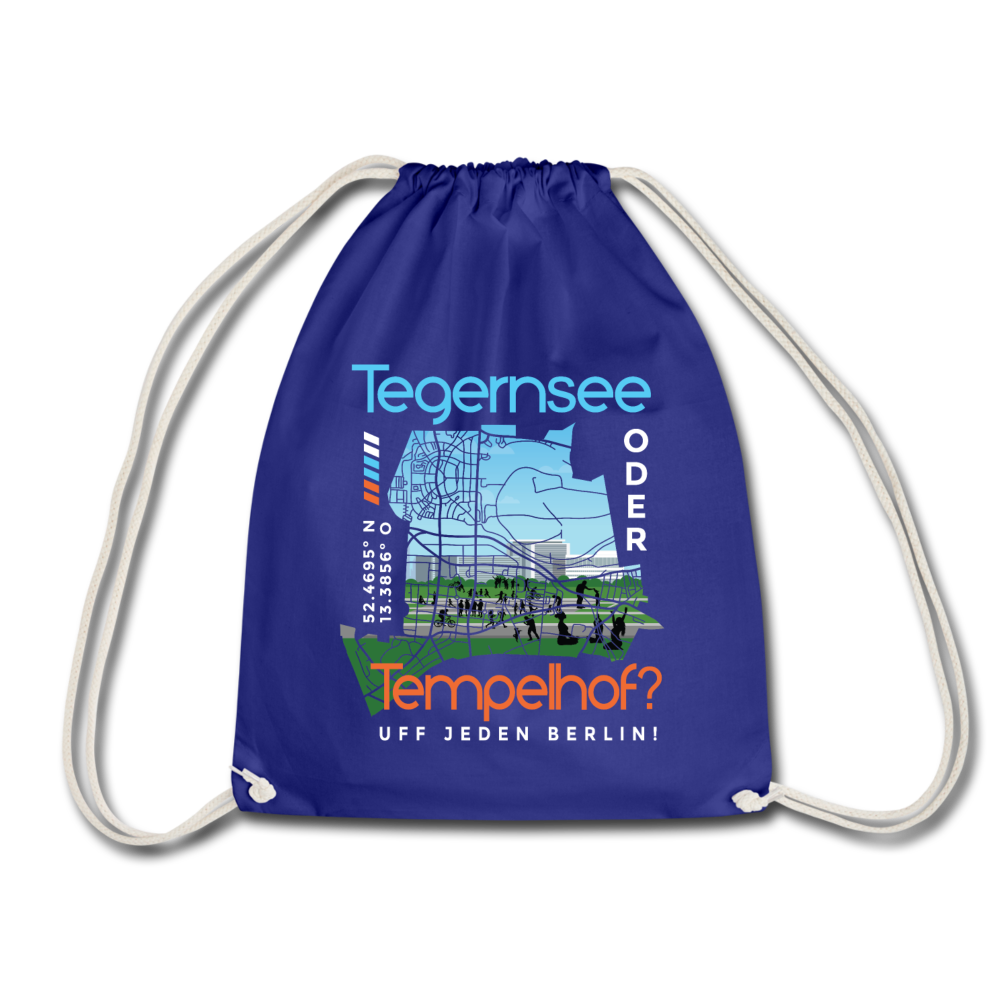 Tegernsee oder Tempelhof - Turnbeutel - Königsblau