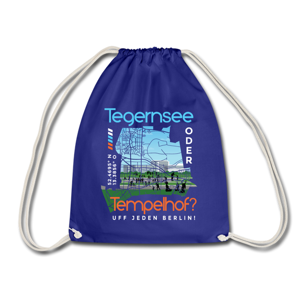 Tegernsee oder Tempelhof - Turnbeutel - Königsblau