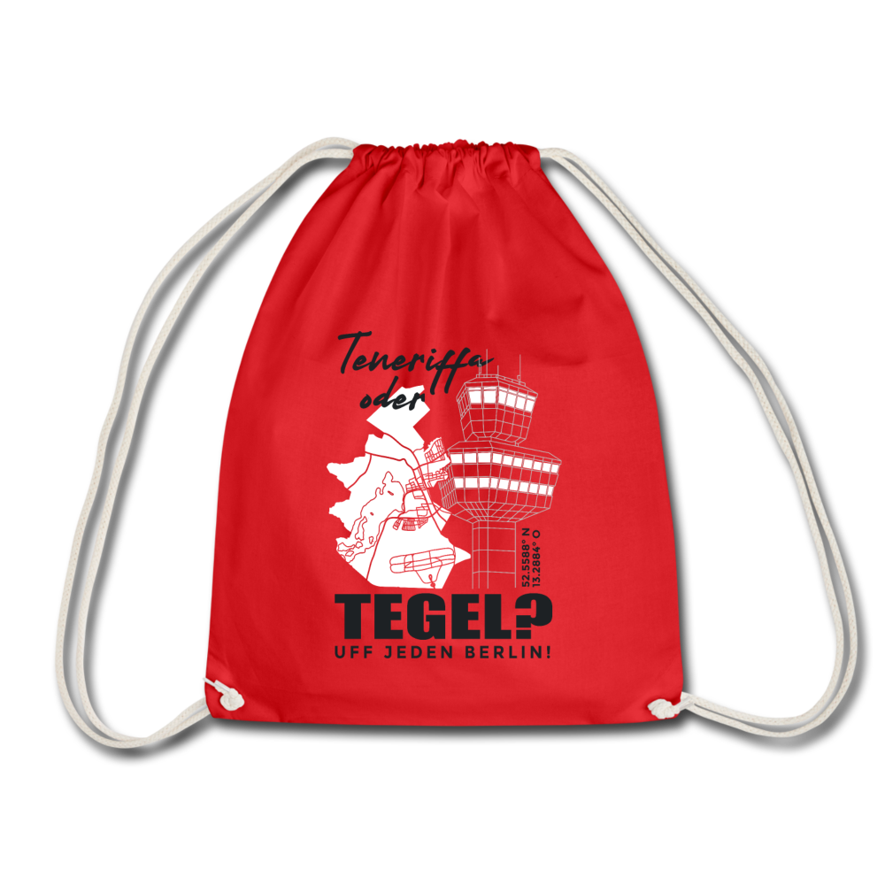 Teneriffa oder Tegel - Turnbeutel - Rot