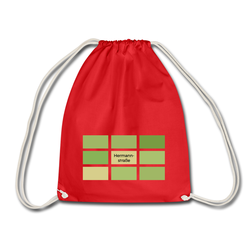 Hermanstrasse - Turnbeutel - Rot