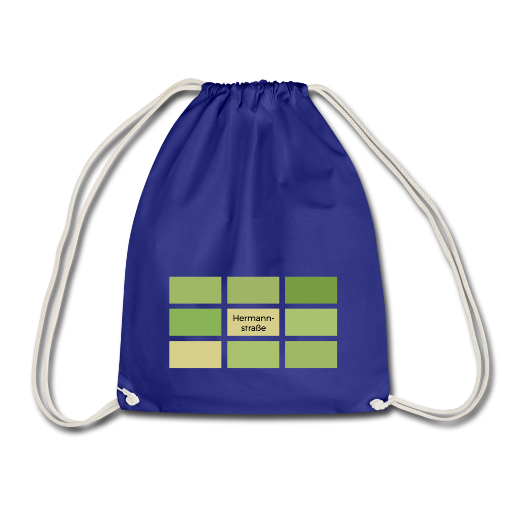 Hermanstrasse - Turnbeutel - Königsblau