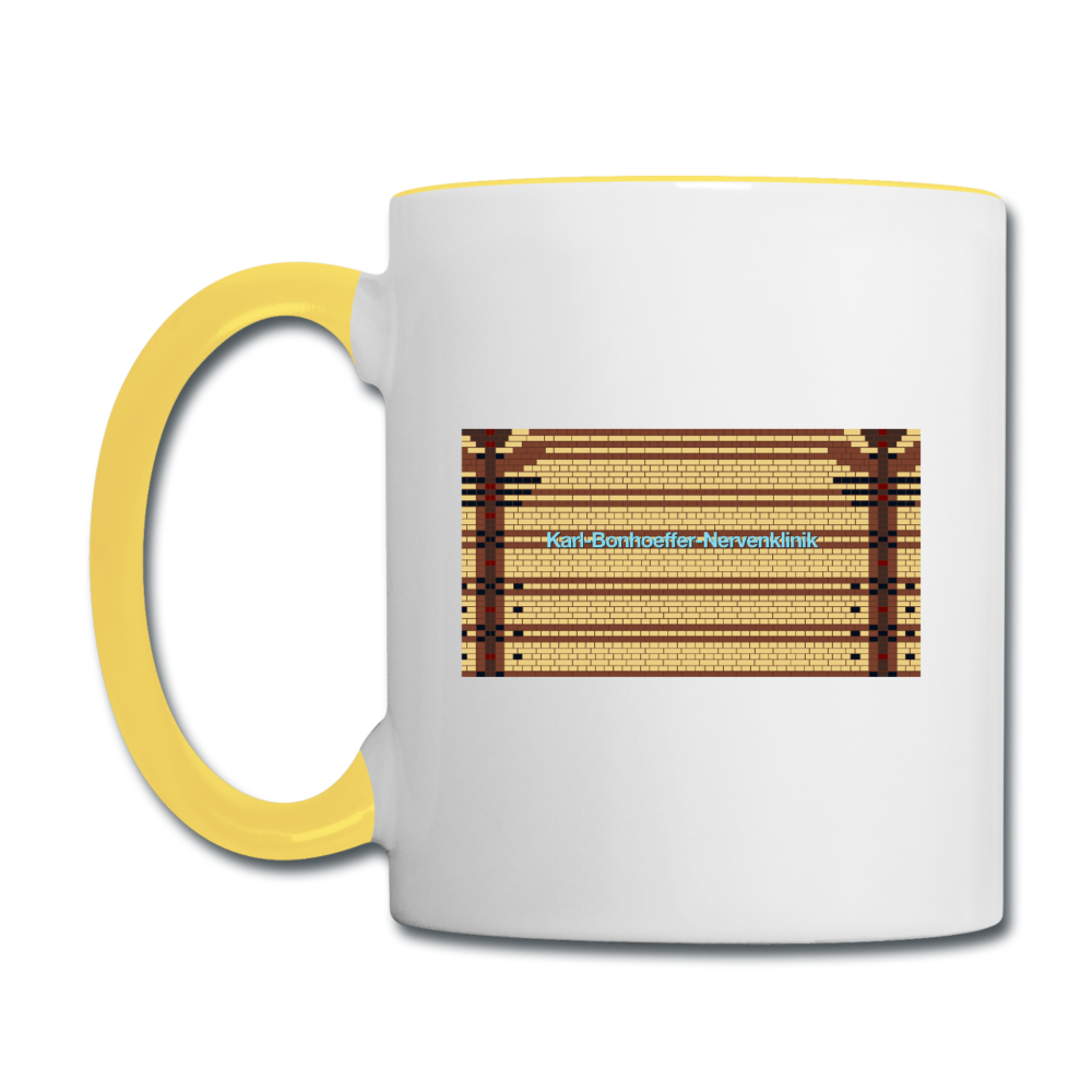 Karl-Bonhoeffer-Nervenklinik - Tasse zweifarbig - Weiß/Gelb