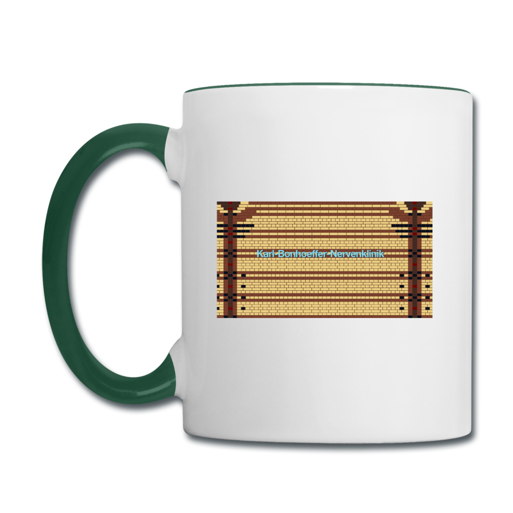 Karl-Bonhoeffer-Nervenklinik - Tasse zweifarbig - Weiß/Dunkelgrün