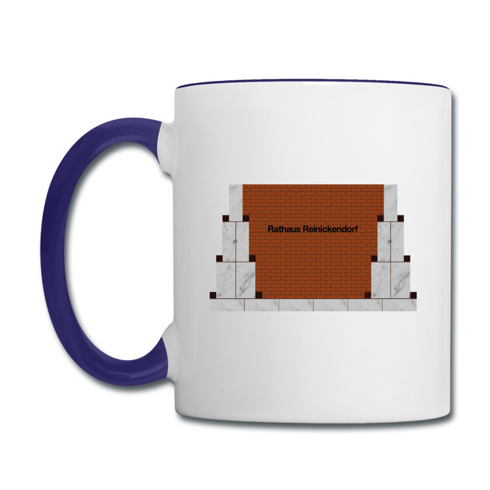 Rathaus Reinickendorf - Tasse zweifarbig - Weiß/Kobaltblau