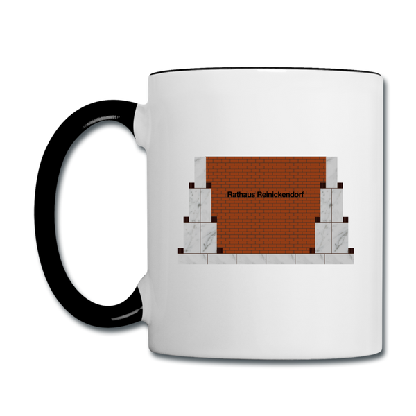Rathaus Reinickendorf - Tasse zweifarbig - Weiß/Schwarz