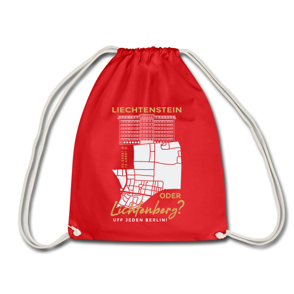 Liechtenstein oder Lichtenberg - Turnbeutel - Rot
