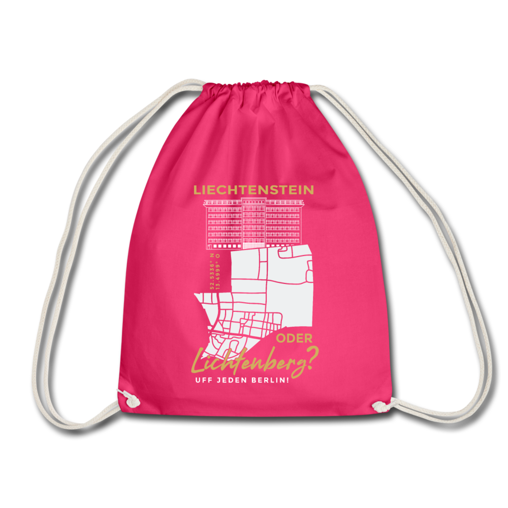 Liechtenstein oder Lichtenberg - Turnbeutel - Fuchsia