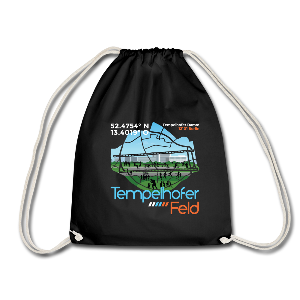 Tempelhofer Feld - Turnbeutel - Schwarz