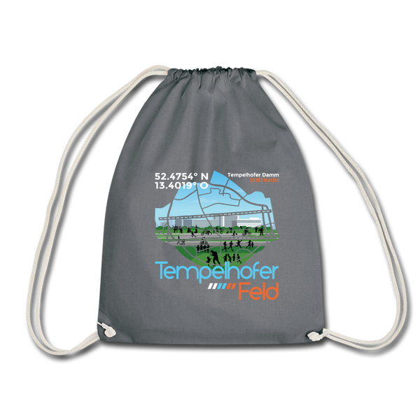 Tempelhofer Feld - Turnbeutel - Grau