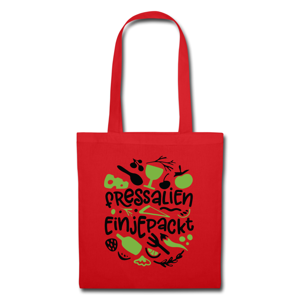 Fressalien einjepackt! - Stoffbeutel - Rot