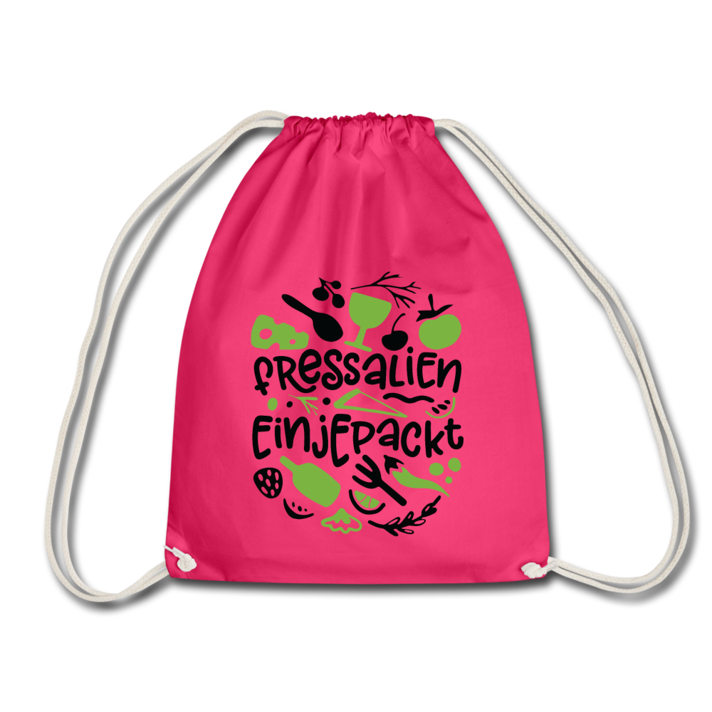 Fressalien einjepackt! - Turnbeutel - Fuchsia