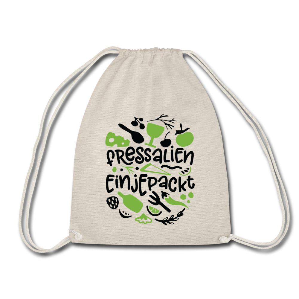 Fressalien einjepackt! - Turnbeutel - Natur