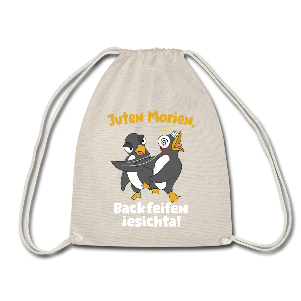 Juten Morjen, Backfeifenjesichta! - Turnbeutel - Natur