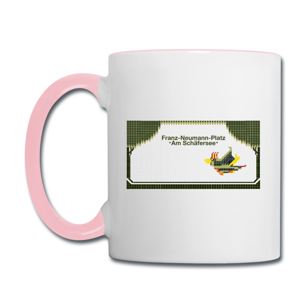 Franz-Neumann-Platz - Tasse zweifarbig - Weiß/Pink