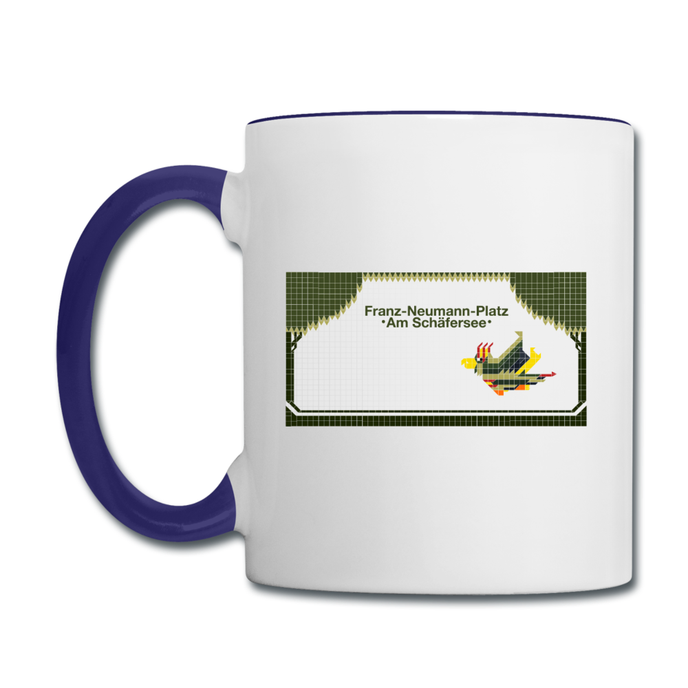 Franz-Neumann-Platz - Tasse zweifarbig - Weiß/Kobaltblau