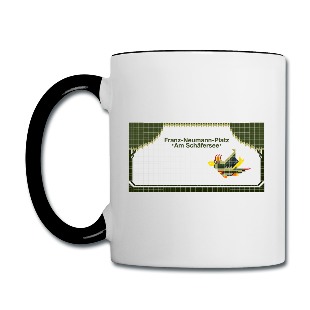 Franz-Neumann-Platz - Tasse zweifarbig - Weiß/Schwarz