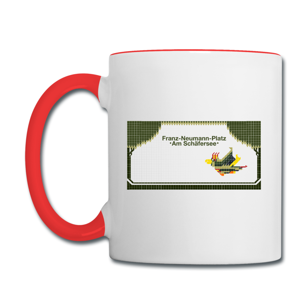Franz-Neumann-Platz - Tasse zweifarbig - Weiß/Rot