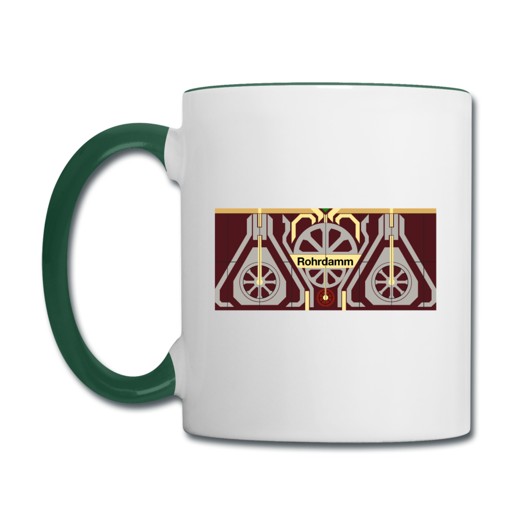 Rohrdamm  - Tasse zweifarbig - Weiß/Dunkelgrün