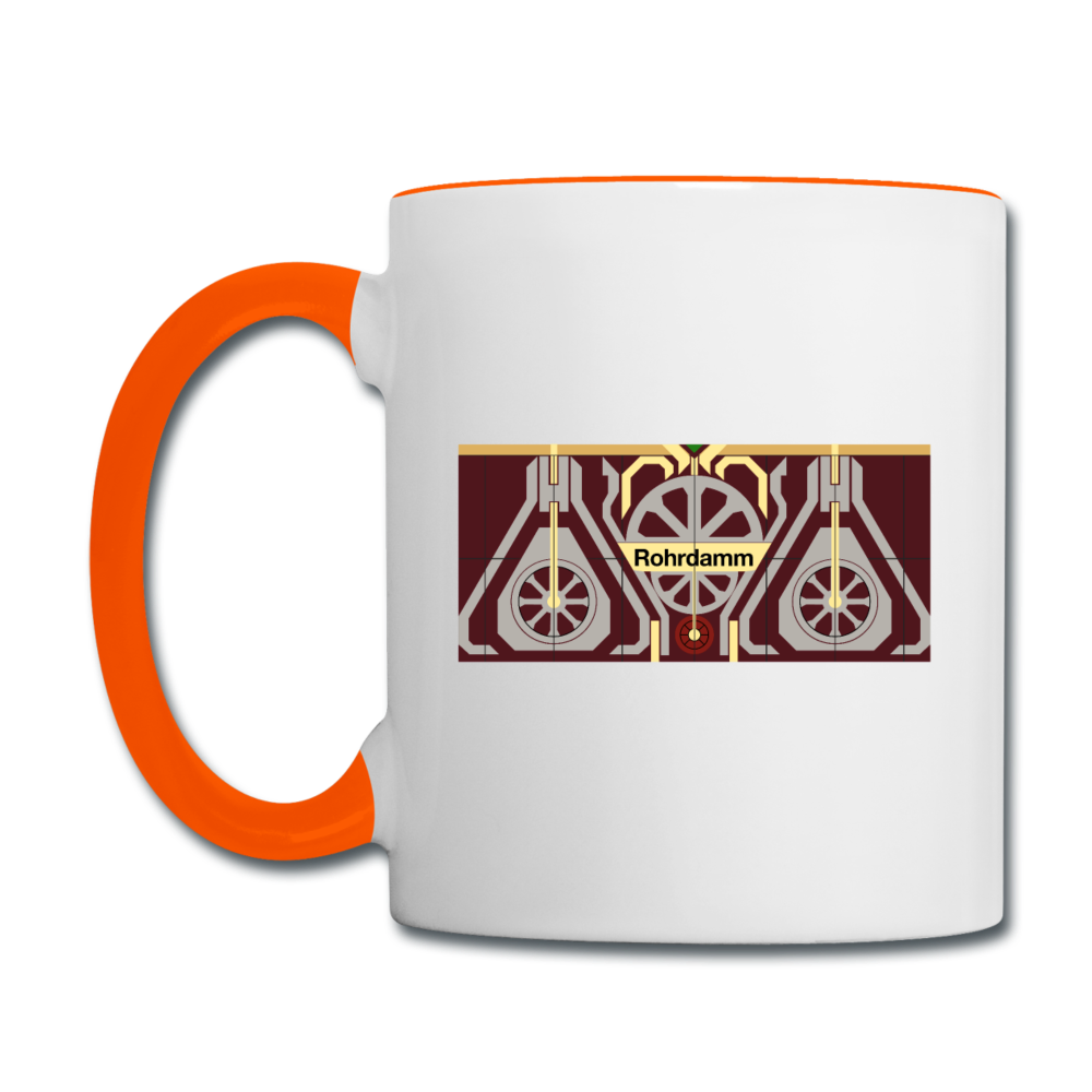Rohrdamm  - Tasse zweifarbig - Weiß/Orange