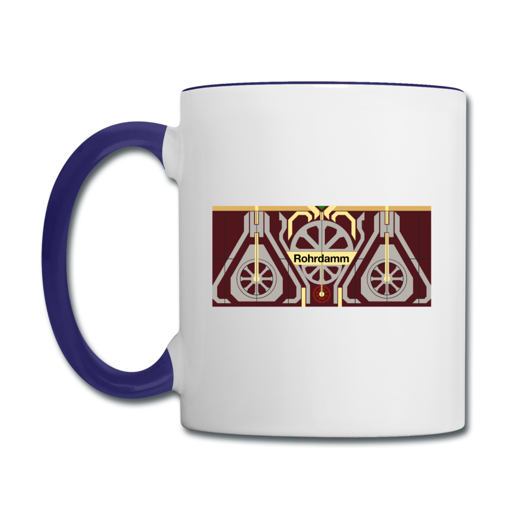 Rohrdamm  - Tasse zweifarbig - Weiß/Kobaltblau