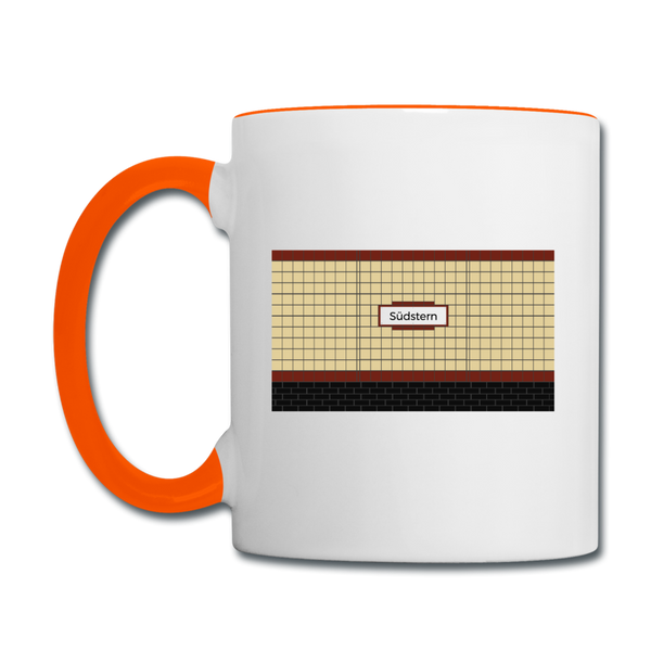 Südstern - Tasse zweifarbig - Weiß/Orange