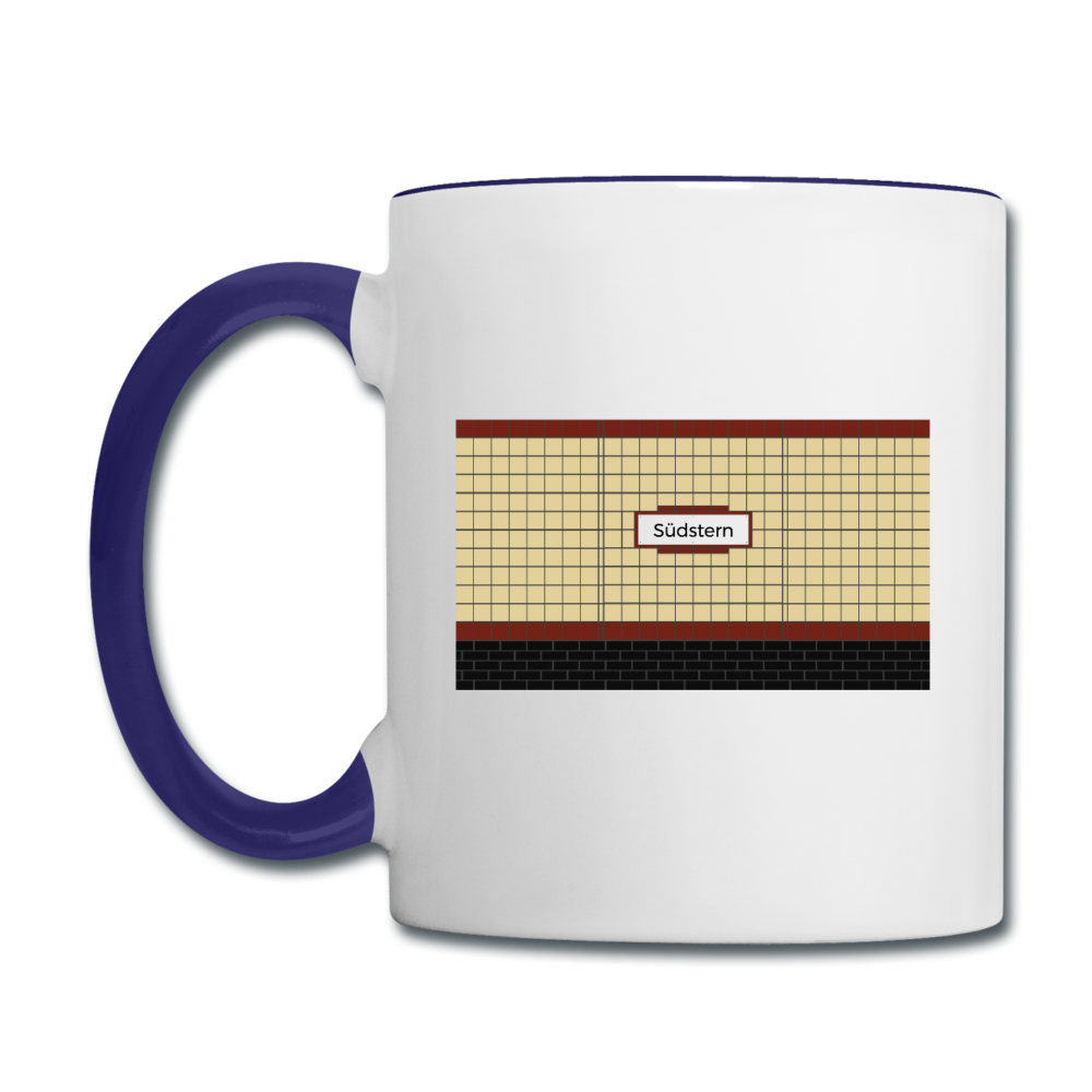 Südstern - Tasse zweifarbig - Weiß/Kobaltblau