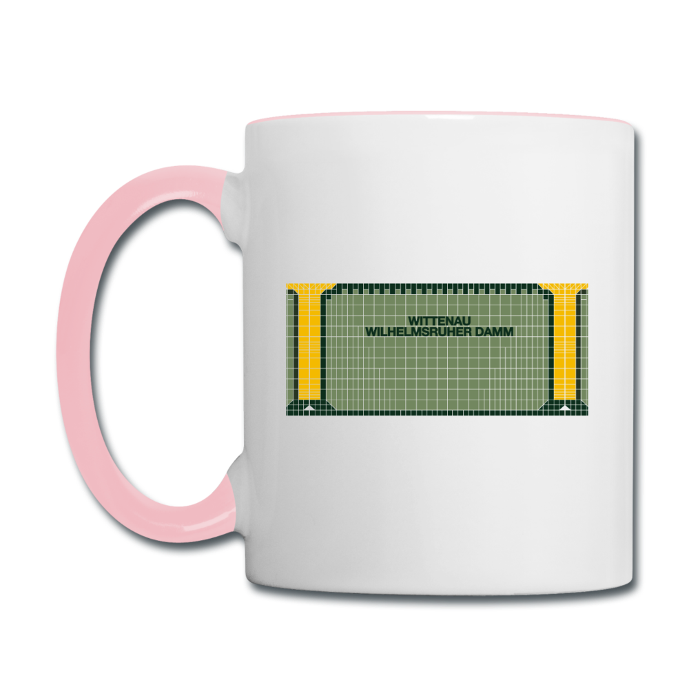 Wittenau Wilhelmsruher Damm - Tasse zweifarbig - Weiß/Pink
