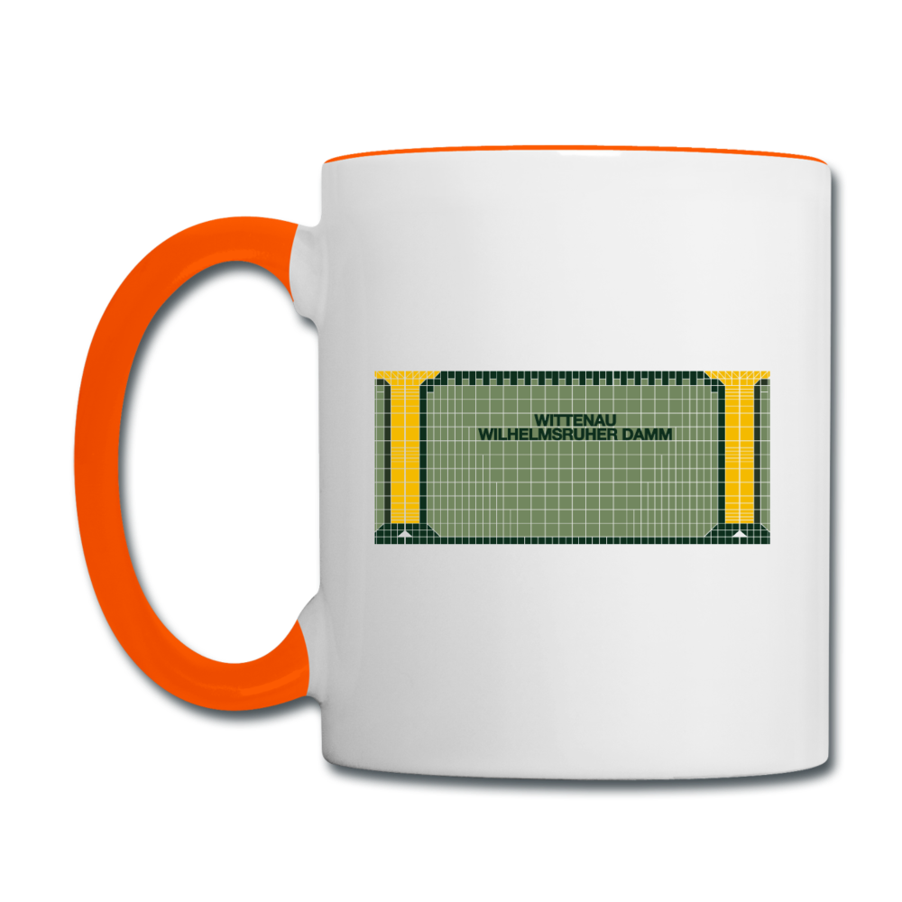 Wittenau Wilhelmsruher Damm - Tasse zweifarbig - Weiß/Orange