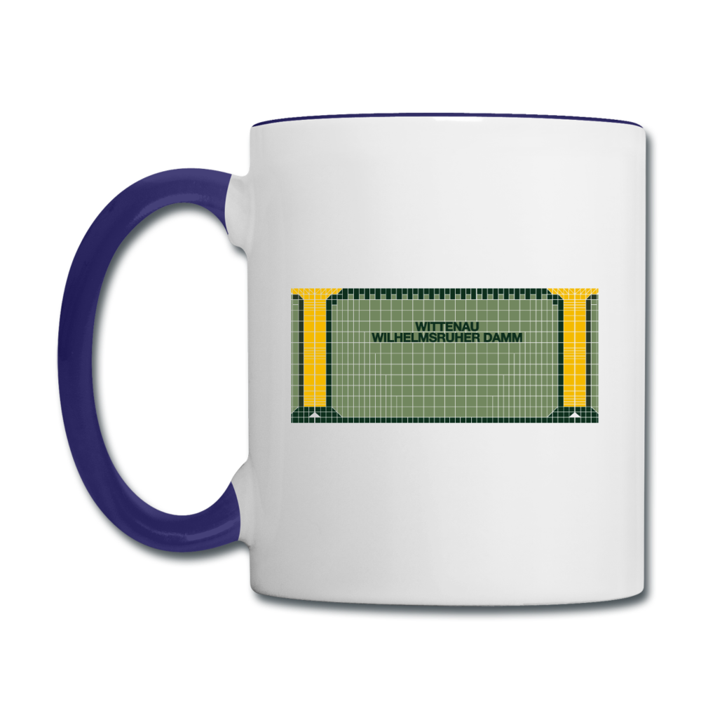Wittenau Wilhelmsruher Damm - Tasse zweifarbig - Weiß/Kobaltblau