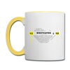 Westhafen - Tasse zweifarbig - Weiß/Gelb