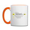 Westhafen - Tasse zweifarbig - Weiß/Orange