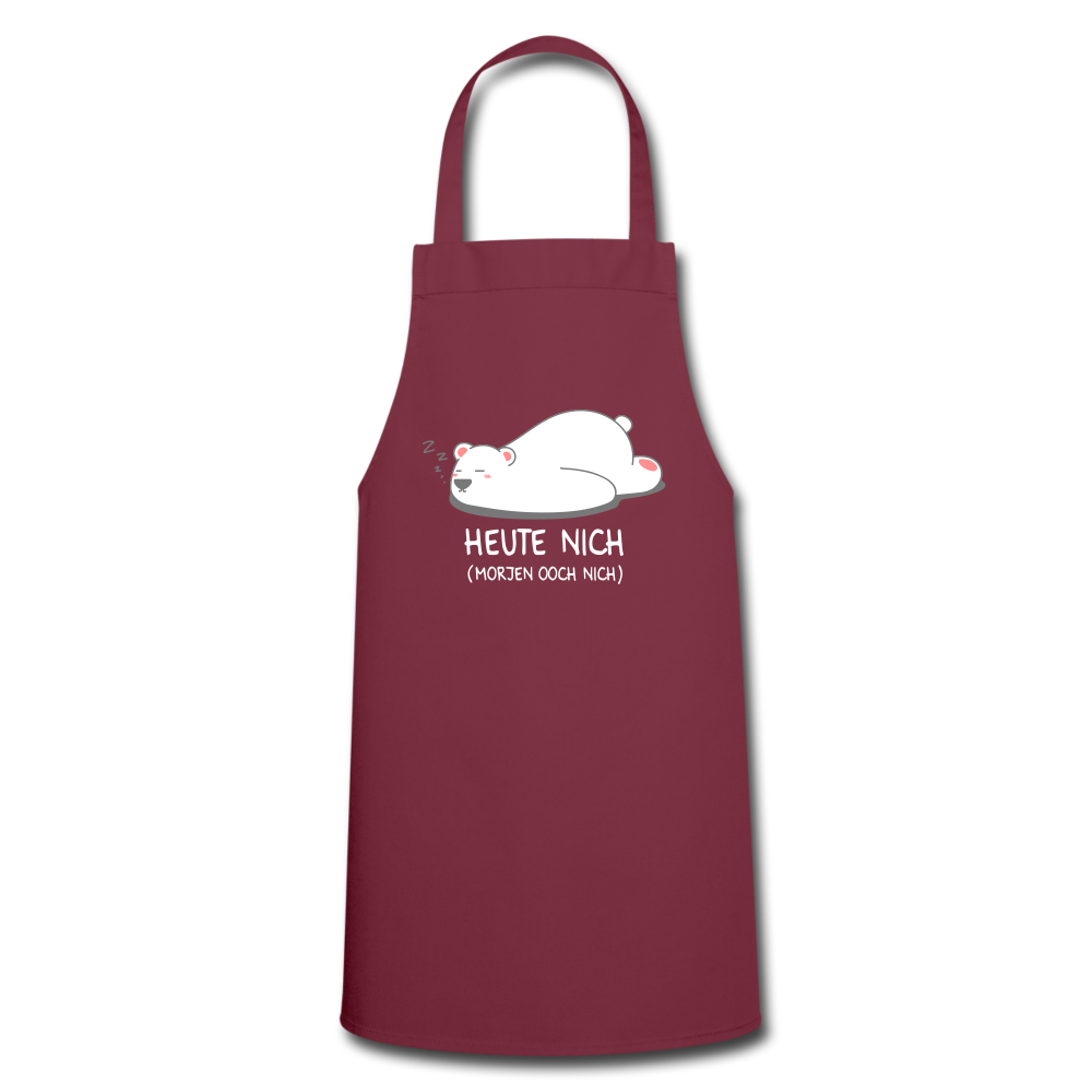 Heute nich! - weiß - Kochschürze - Bordeaux