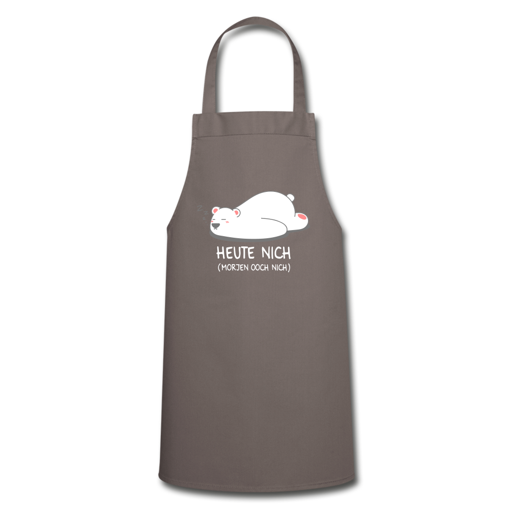 Heute nich! - weiß - Kochschürze - Grau