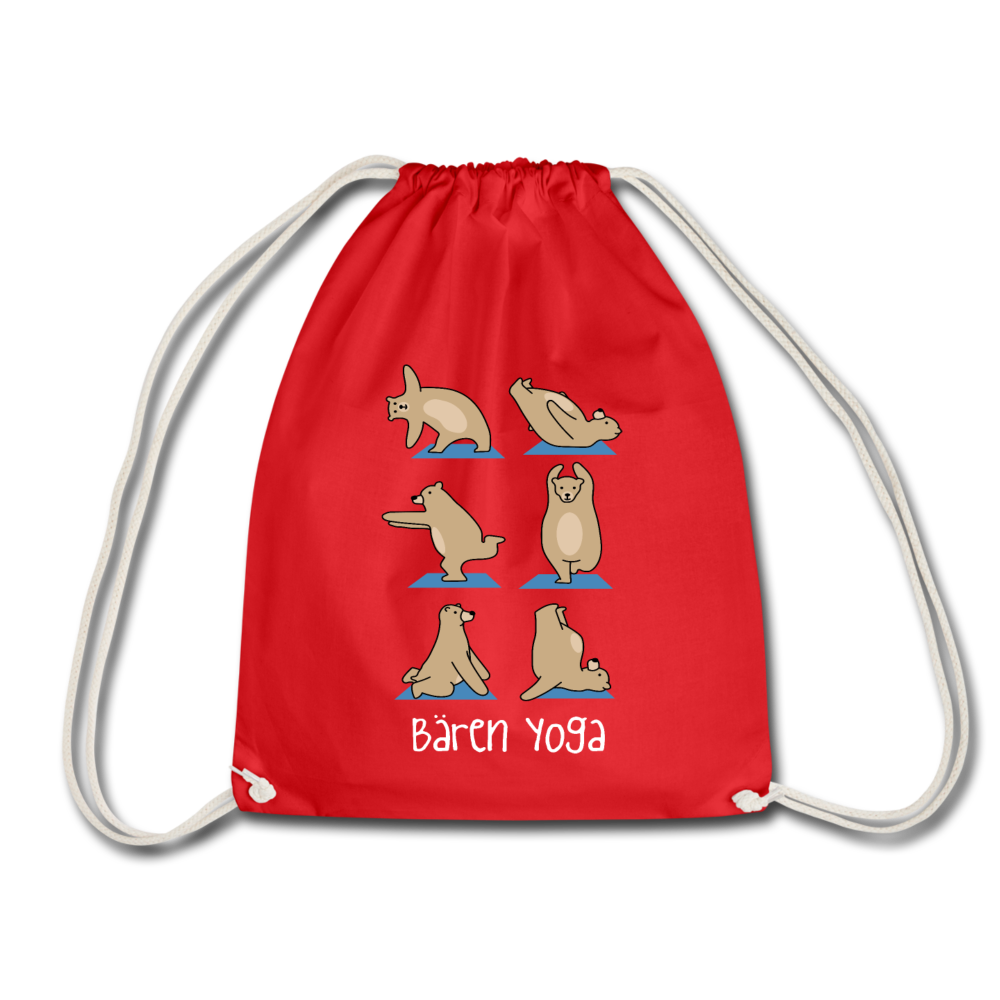 Bären Yoga - Turnbeutel - Rot